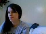 Prive opname meisje achter webcam